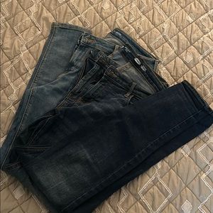 Trio of Old Navy rockstar skinny jeans long sizes